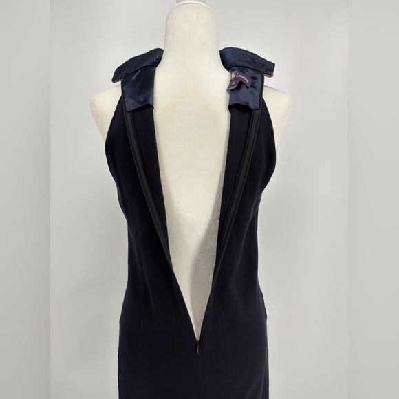 Vintage Ralph Lauren Purple Label Silk Beaded Gown Maxi Dress 90s Runway Gold 4 - Picture 10 of 12